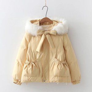 Yesstyle Fluffy Padded Hooded Jacket